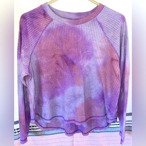 Womens Small Purple Tie Dye Sweater
